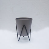 Polystyrene Planter - Pot W/ Stand (White)